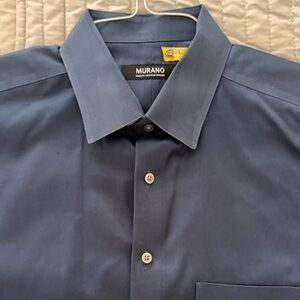 Murano - Men's Deep Blue Dress Shirt- 16/34